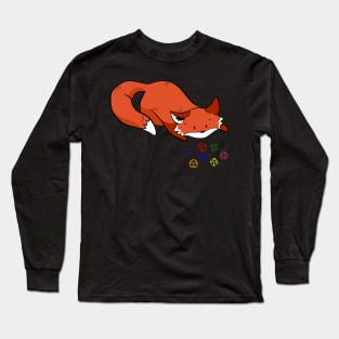 Fox Player With Polyhedral Dice Long Sleeve T-Shirt